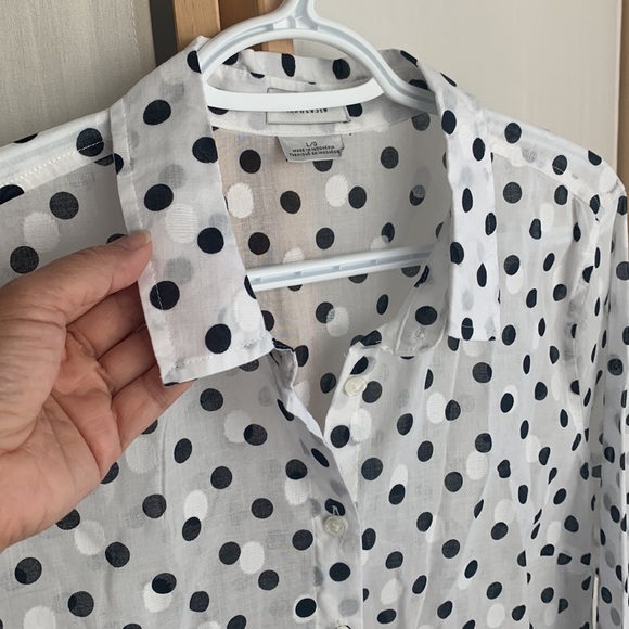 Van Heusen, Size Large, Polka dots 100% cotton shirt - Picture 5 of 13
